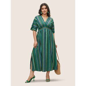 BloomChic Multicolor Striped Maxi Dress